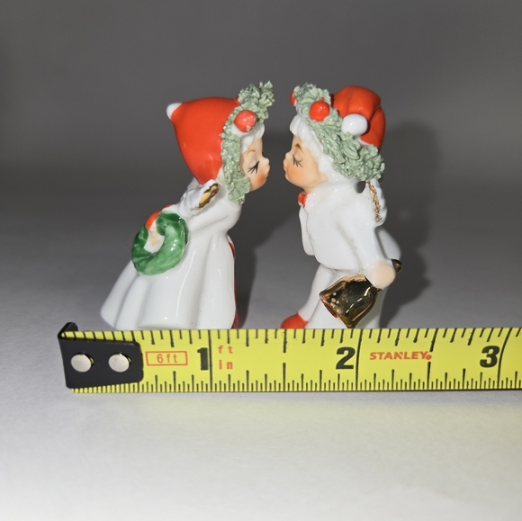 🎅🎅🎅 RARE Vintage Napcoware Bone China Christmas Kissing Angels Figurines (2) - Picture 8 of 9